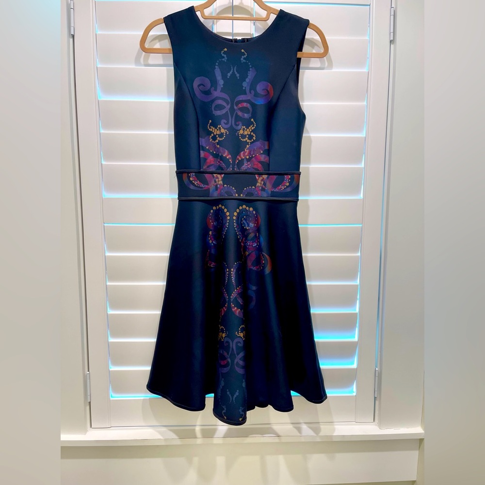 Cynthia Rowley Fit and Flare Navy Dress